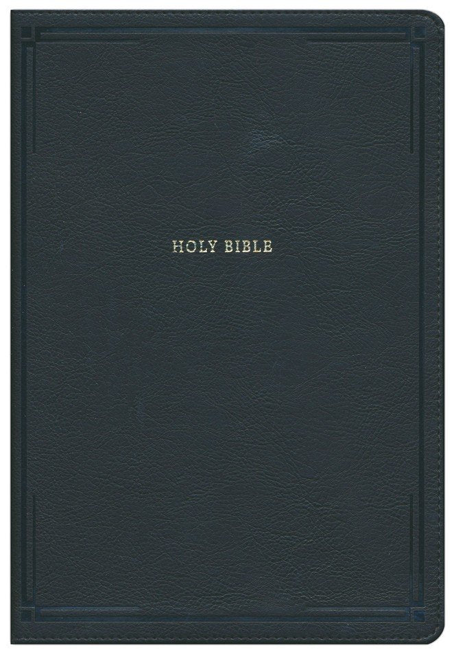 NKJV Giant-Print Thinline Bible, Comfort Print--soft leather-look, black (indexed, red letter)