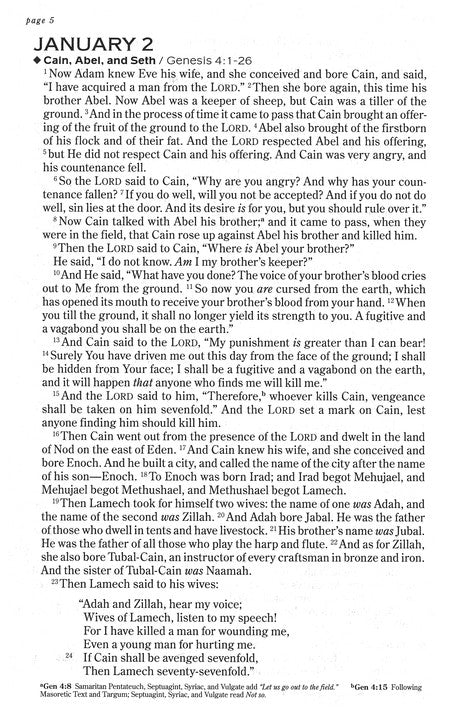 NKJV One Year Chronological Bible