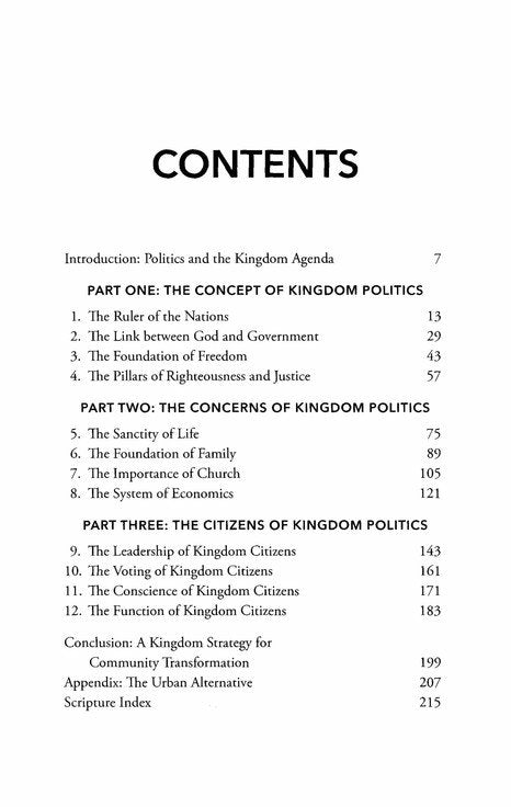Kingdom Politics: Returning God to Government - Book by Pastor Tony Evans