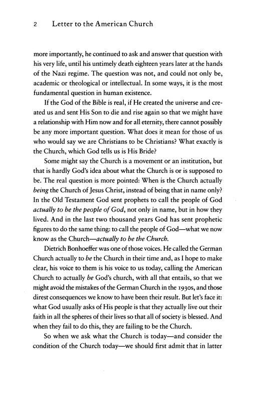 Letter to the American Church - Book by Eric Metaxas