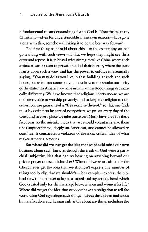 Letter to the American Church - Book by Eric Metaxas