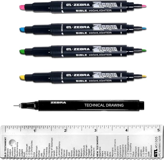 No-Bleed Bible Highlighter Kit
