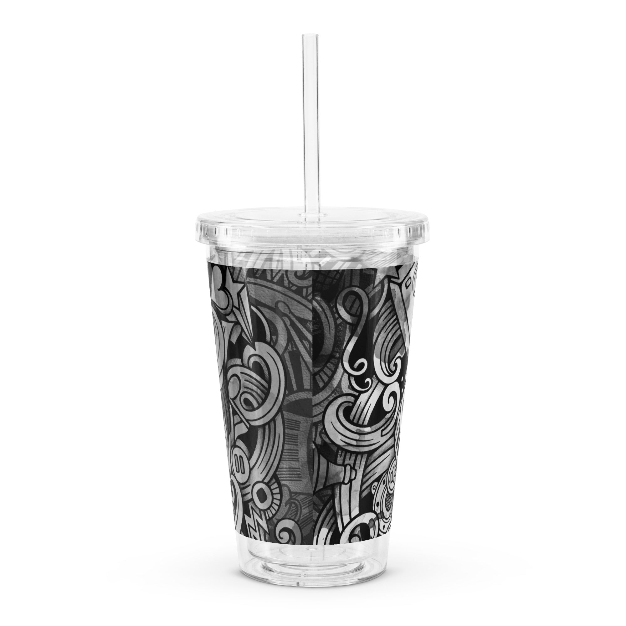 Effect Black and White Plastic Tumbler