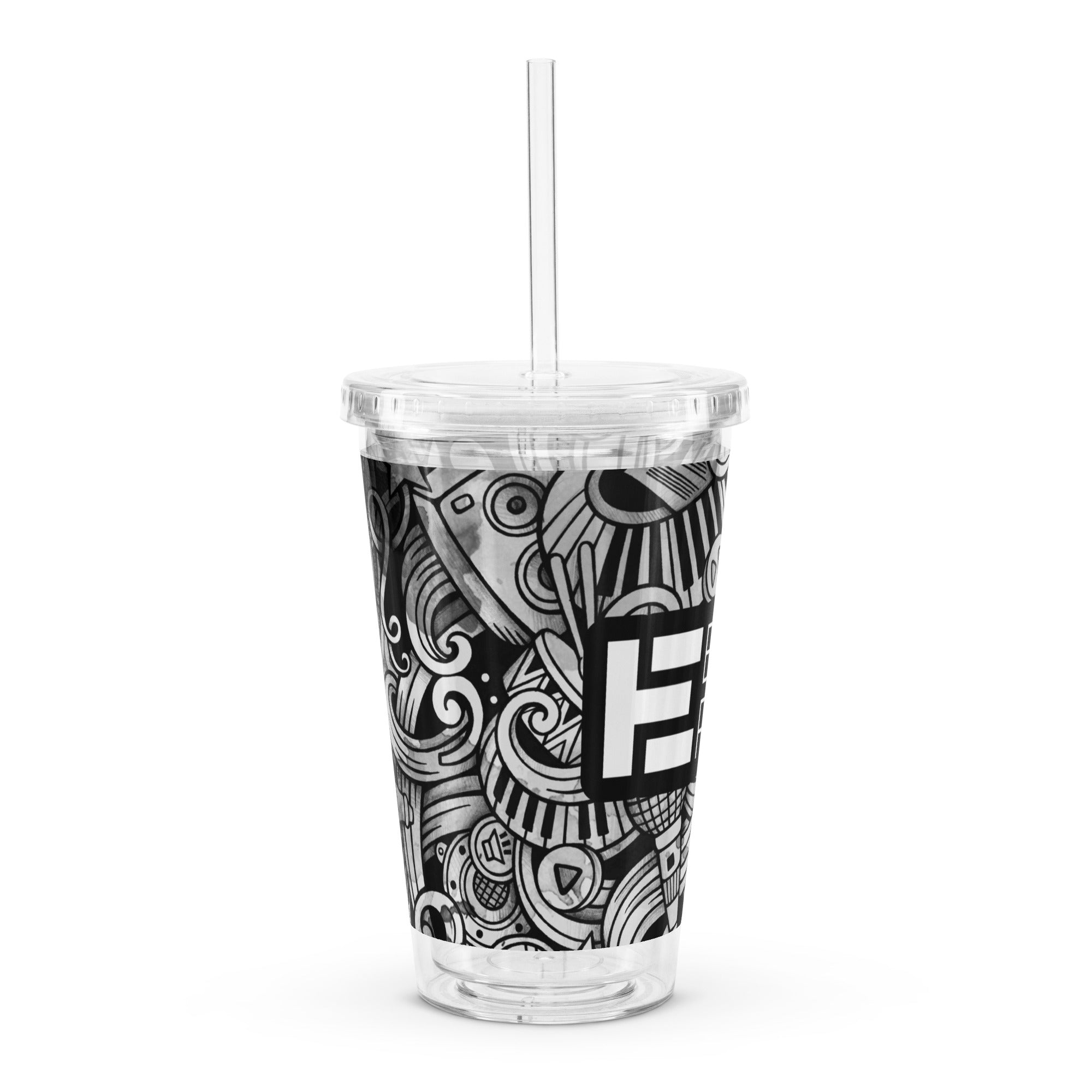 Effect Black and White Plastic Tumbler