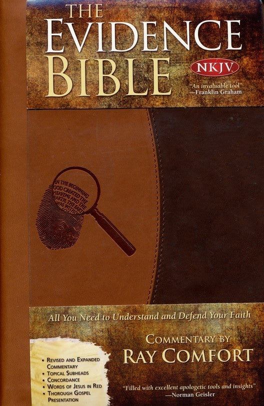 The Evidence Study Bible (NKJV, Brown Imitation Leather) by Ray Comfort