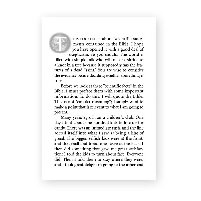 Scientific Facts in the Bible By Ray Comfort (booklet)