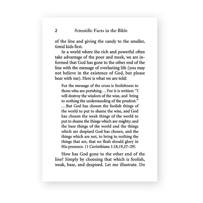 Scientific Facts in the Bible By Ray Comfort (booklet)