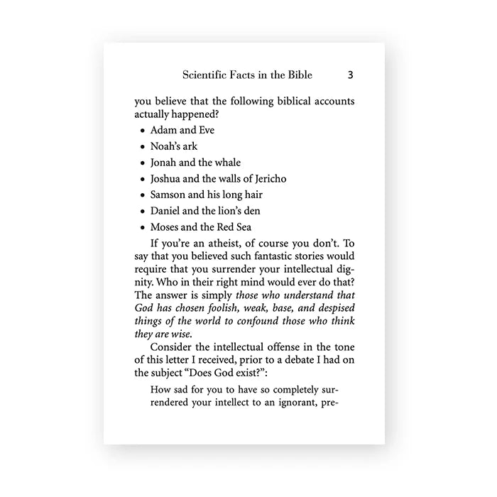 Scientific Facts in the Bible By Ray Comfort (booklet)