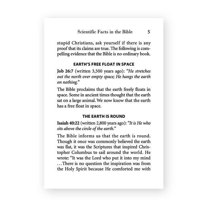 Scientific Facts in the Bible By Ray Comfort (booklet)