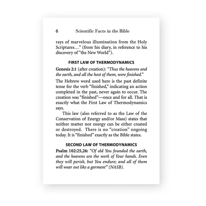 Scientific Facts in the Bible By Ray Comfort (booklet)
