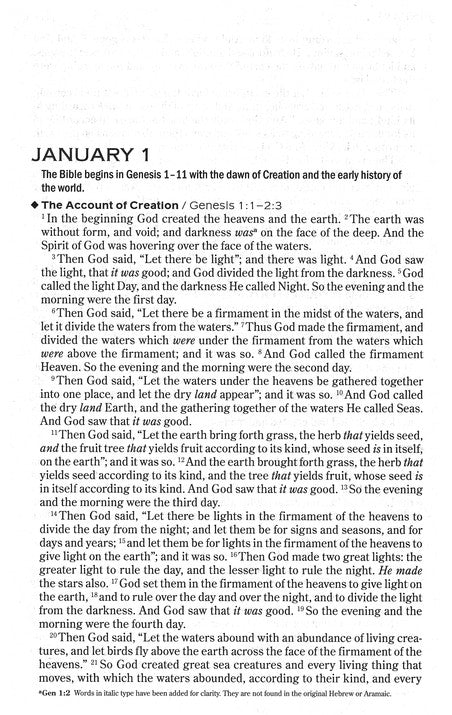 NKJV One Year Chronological Bible