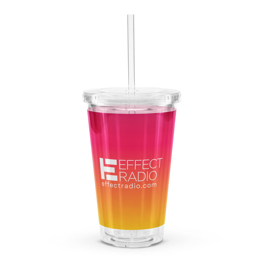 Orange Gradient Effect Plastic Tumbler