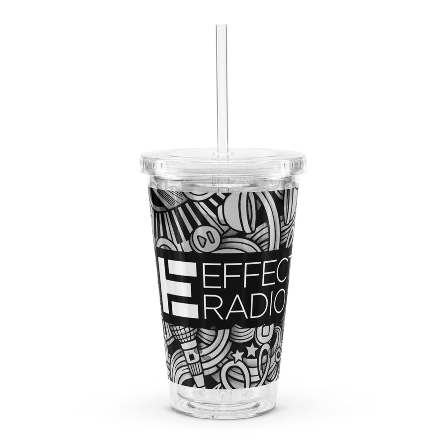 Black and White Effect Plastic Tumbler